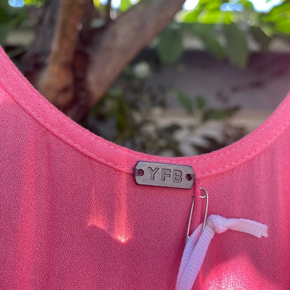 $228 NWT YOUNG, FABULOUS & BROKE WRAP TIE-DYE TIERED/RUFFLED MAXI DRESS - Picture 7 of 8